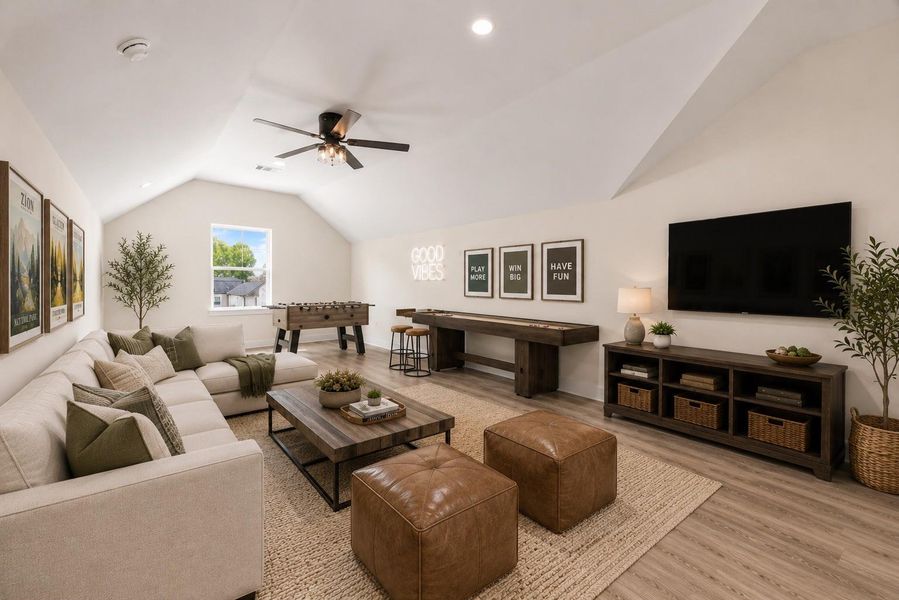 Furnished interior view inside a new home in , Conroe (Image 38).