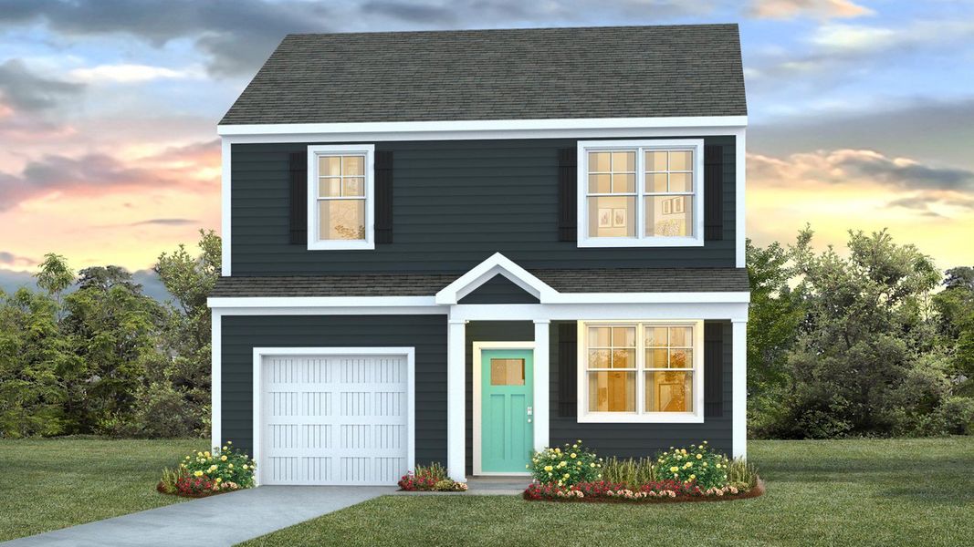 Front exterior of a new home in Lockwood Landing, Supply, NC, highlighting curb appeal (Image 1).