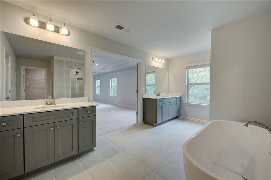Furnished interior view inside a new home in Cambria at Traditions, Hampton (Image 9).