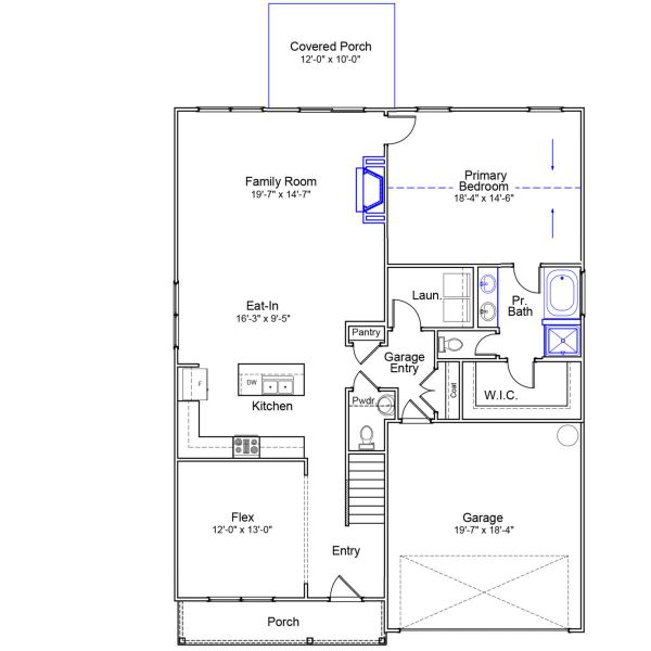2D floor plan layout of this home in Winston Point, Gilbert, SC (Image 4).