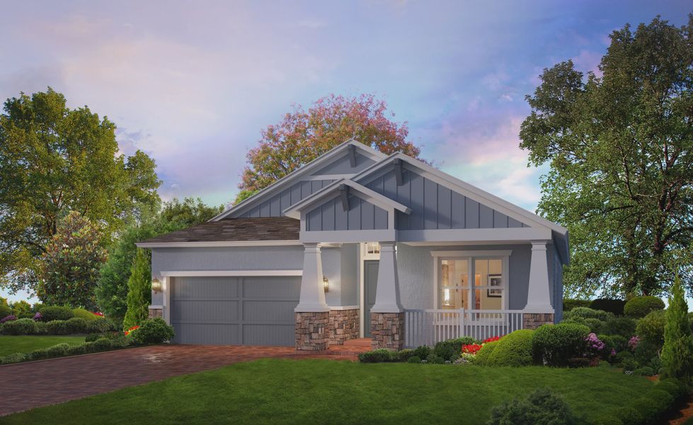 Representative exterior photo of a completed home built from the Serena by ICI Homes in Mosaic, Daytona Beach, FL (Image 5).