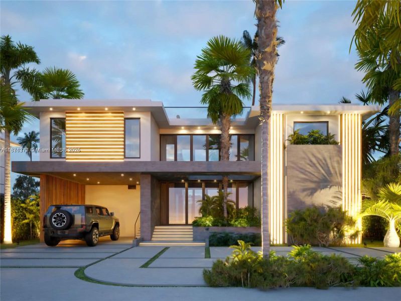 Front exterior of a new home in , Miami Beach, FL, highlighting curb appeal (Image 17).