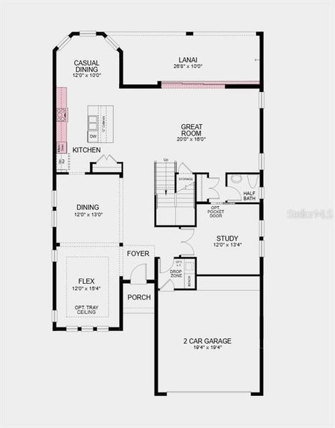 2D floor plan layout of this home in Firethorn, Parrish, FL (Image 5).