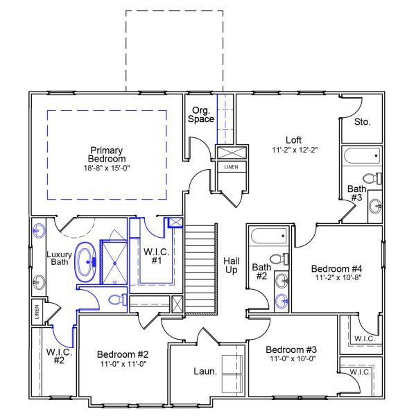 2D floor plan layout of this home in Pebble Branch, Chapin, SC (Image 3).
