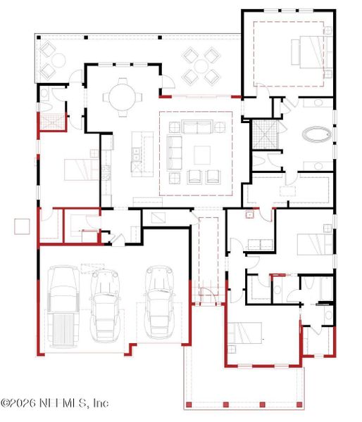 2D floor plan layout of this home in , St. Augustine, FL (Image 3).