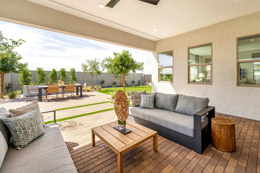 Exterior details and patio area of a home in Soleo, San Tan Valley (Image 4). Exterior details and patio area of a home in Soleo, San Tan Valley (Image 4).
