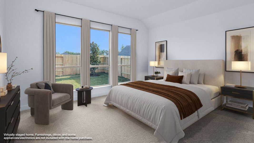 Representative furnished interior of a home built from the 2527W by Perry Homes in The Colony, Bastrop (Image 4).
