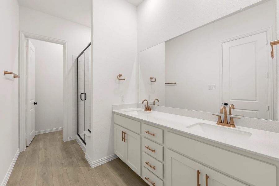 Primary Bathroom Representative Photo featuring the Serene Collection Primary Bathroom Representative Photo featuring the Serene Collection
