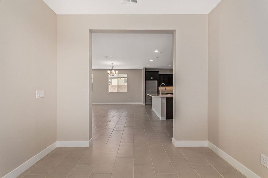 Representative unfurnished interior of a home built from the Zafiro by Taylor Morrison in CantaMia at Estrella 55+, Goodyear (Image 16).