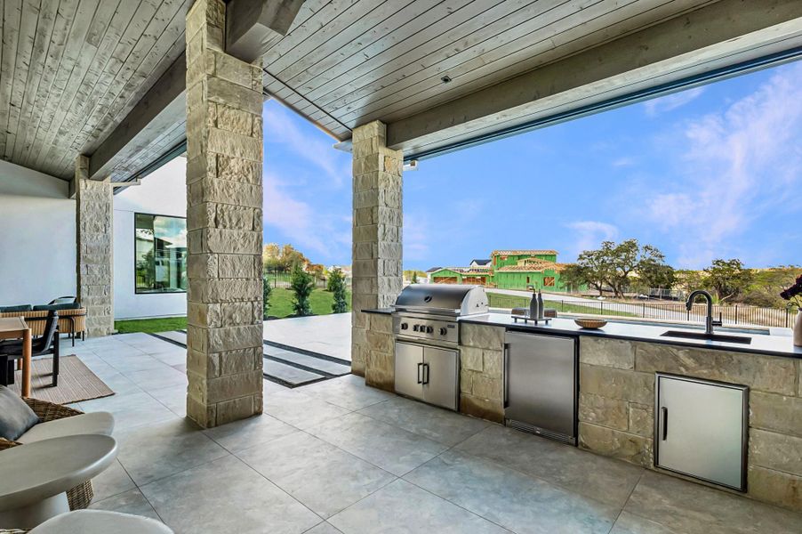 Exterior details and patio area of a home in , Austin (Image 26). Exterior details and patio area of a home in , Austin (Image 26).