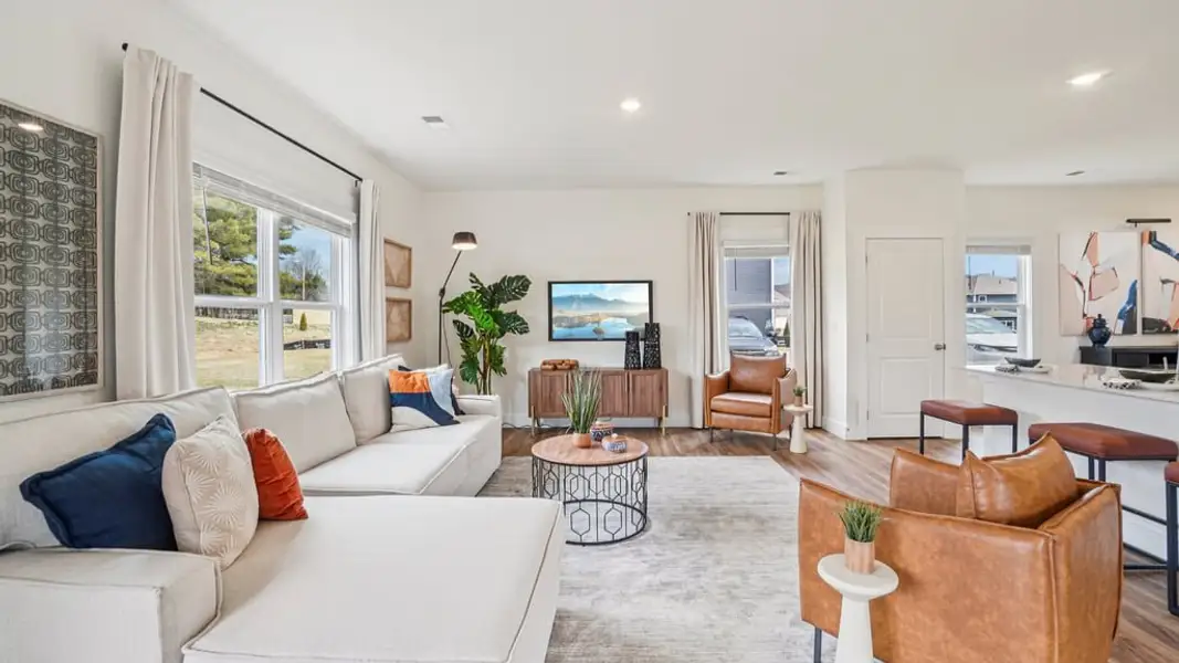 Furnished interior view inside a new home in The Hideaway at Fox Meadows, Bluff City (Image 5).