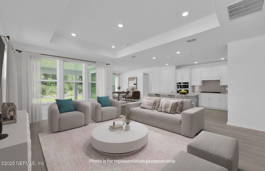 Furnished interior view inside a new home in Del Webb Saint Johns, St. Johns (Image 6). Furnished interior view inside a new home in Del Webb Saint Johns, St. Johns (Image 6).