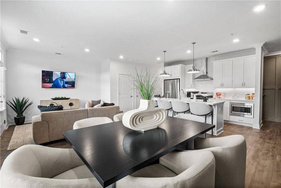 Furnished interior view inside a new home in Market Square at Sawnee Village, Cumming (Image 5).