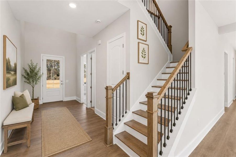 Furnished interior view inside a new home in Ashbury Commons, Powder Springs (Image 9). Furnished interior view inside a new home in Ashbury Commons, Powder Springs (Image 9).