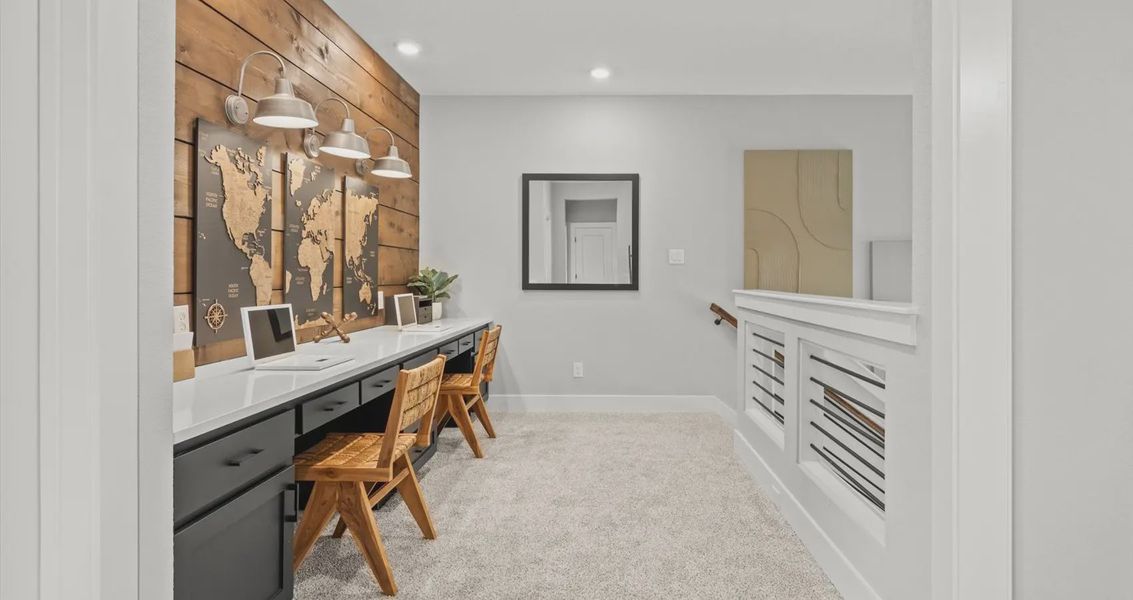 Representative furnished interior of a home built from the Maverick by Chesmar Homes in Sunfield, Buda (Image 13).