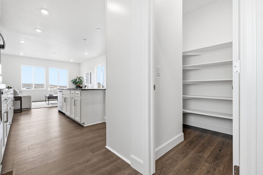Furnished interior view inside a new home in Trailstone, Arvada (Image 17). Furnished interior view inside a new home in Trailstone, Arvada (Image 17).