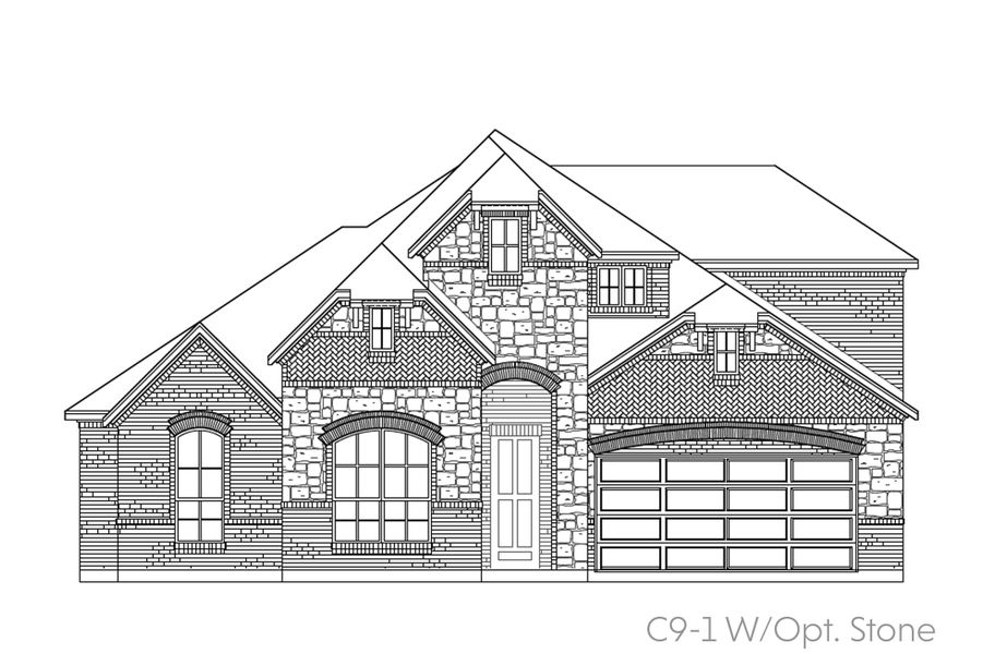 Representative exterior photo of a completed home built from the Savannah by John Houston Homes in Bull Hide Estates, Hewitt, TX (Image 7). Representative exterior photo of a completed home built from the Savannah by John Houston Homes in Bull Hide Estates, Hewitt, TX (Image 7).