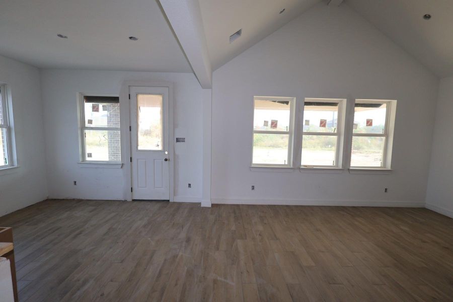 Great room and dining area - still under construction!