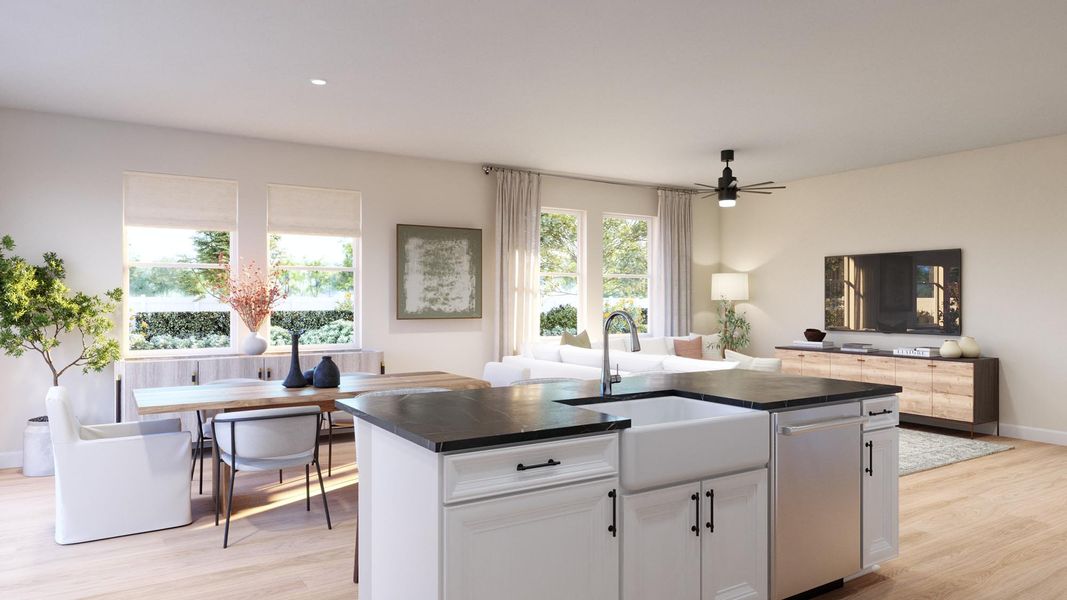 Representative furnished interior of a home built from the Willow by Risewell Homes in Cypress Bluff, Groveland (Image 3).