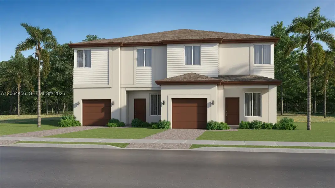 Front exterior of a new home in Coral Breeze, Miami, FL, highlighting curb appeal (Image 1). Front exterior of a new home in Coral Breeze, Miami, FL, highlighting curb appeal (Image 1).