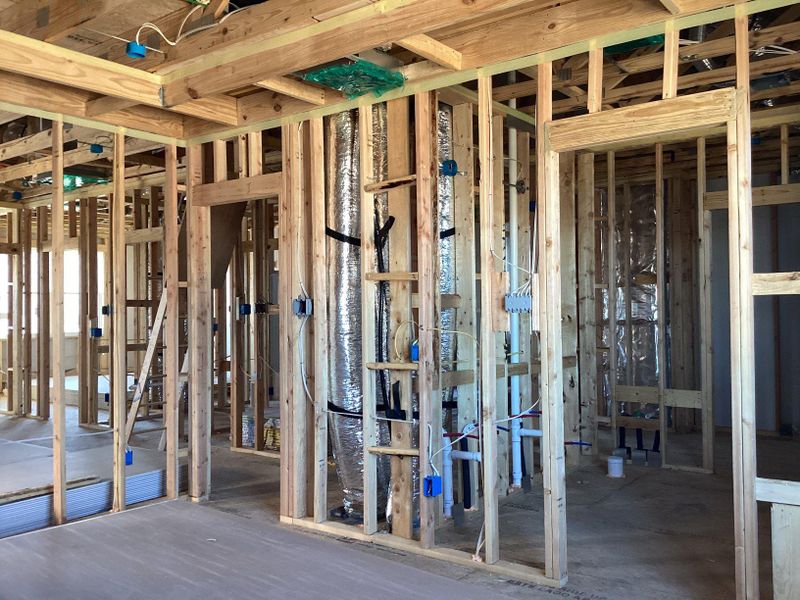 In-progress construction of a new home in The Cottages at Lariat, Liberty Hill, TX (Image 15). In-progress construction of a new home in The Cottages at Lariat, Liberty Hill, TX (Image 15).