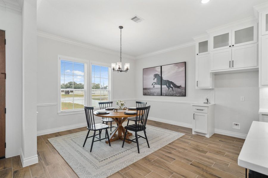 Furnished interior view inside a new home in Blue Jay's Landing, Needville (Image 12).
