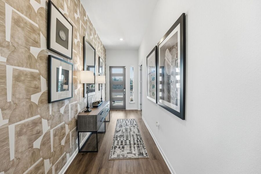 Representative furnished interior of a home built from the Burnet by Taylor Morrison in Village Grove, Dripping Springs (Image 12).