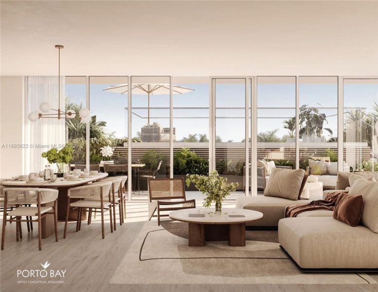 Furnished interior view inside a new home in , Bay Harbor Islands (Image 6). Furnished interior view inside a new home in , Bay Harbor Islands (Image 6).