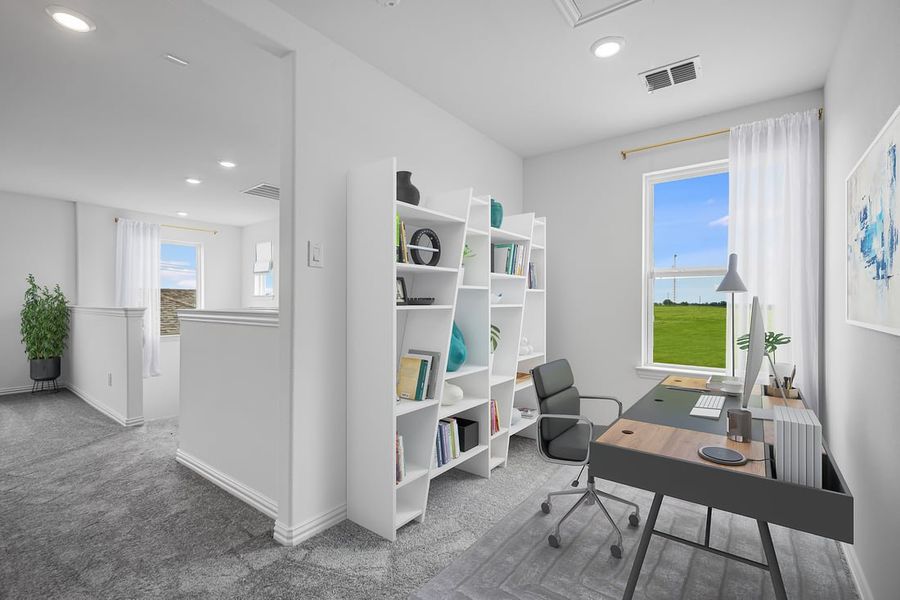 Representative furnished interior of a home built from the Georgetown by Taylor Morrison in River Ridge, Crandall (Image 14).