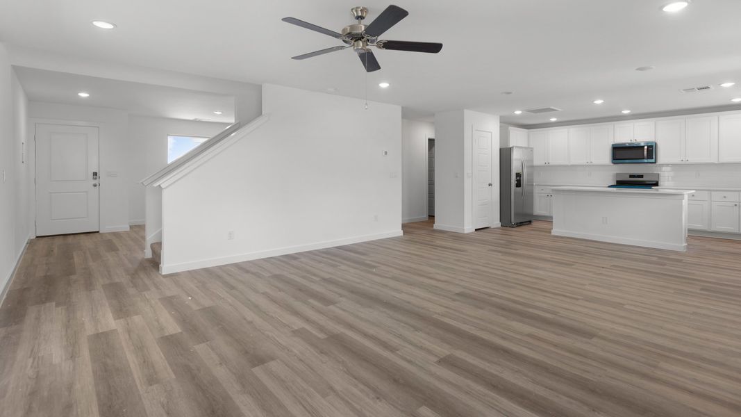 Representative unfurnished interior of a home built from the The Jayde by D.R. Horton in Overlook West, Wolfforth (Image 12). Representative unfurnished interior of a home built from the The Jayde by D.R. Horton in Overlook West, Wolfforth (Image 12).