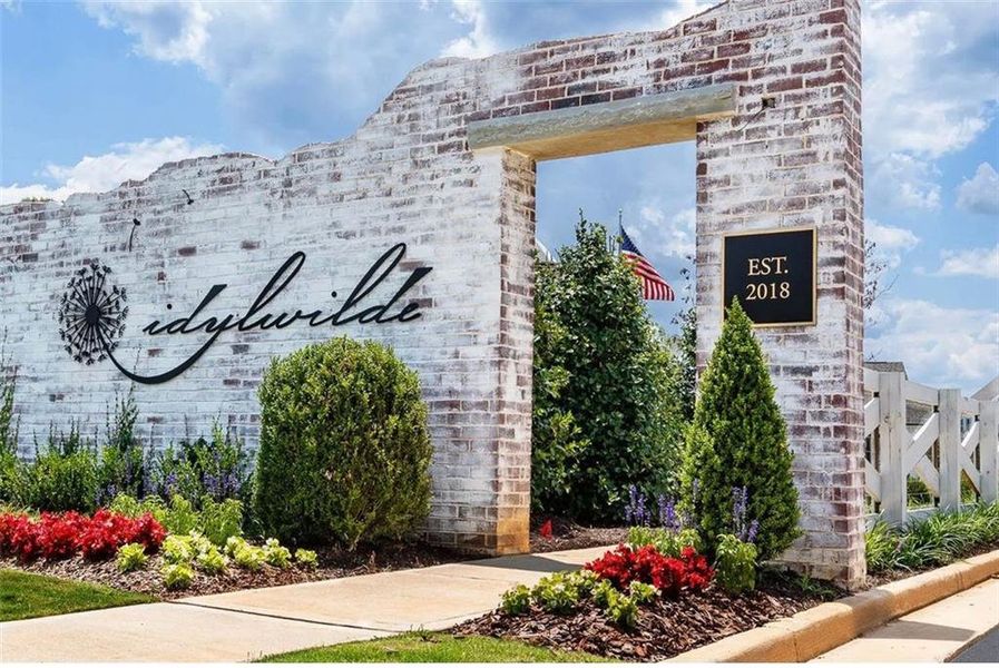 Front exterior of a new home in Idylwilde, Canton, GA, highlighting curb appeal (Image 28).
