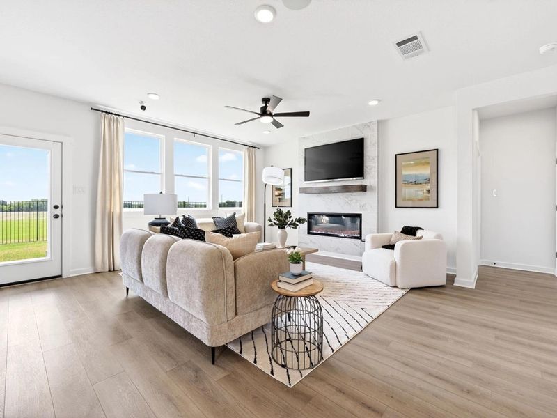 Furnished interior view inside a new home in Parks at Foster Crossing, Anna (Image 12).
