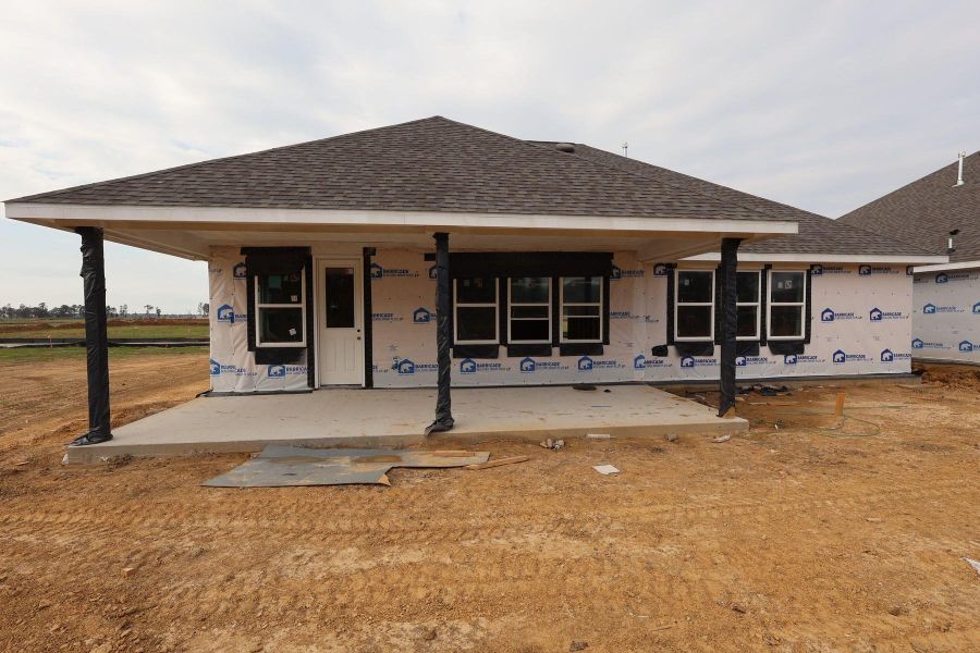 Backyard with covered patio - still under construction!