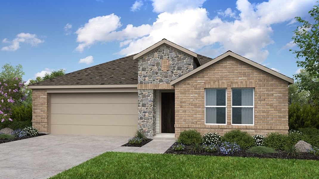 Representative exterior photo of a completed home built from the Kyle by Taylor Morrison in Parks at Foster Crossing, Anna, TX (Image 20). Representative exterior photo of a completed home built from the Kyle by Taylor Morrison in Parks at Foster Crossing, Anna, TX (Image 20).