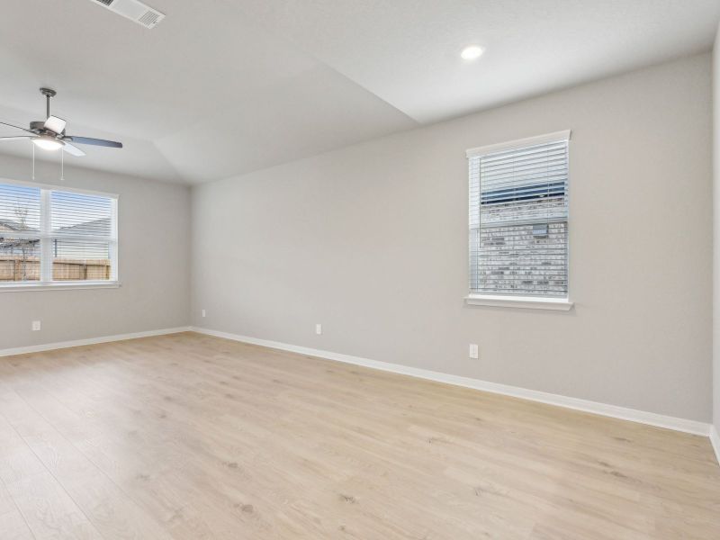 Living room in the San Jacinto floorplan at a Meritage Homes community.