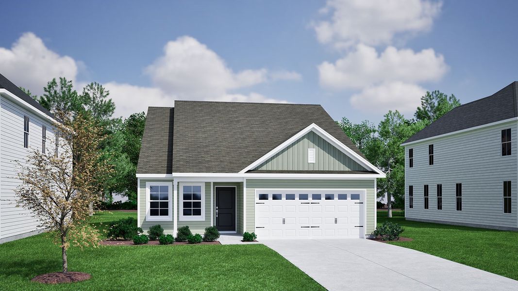 Representative exterior photo of a completed home built from the Howard - Genesis Value Collection by Mungo Homes in Willowbrook, Shelby, NC (Image 6).
