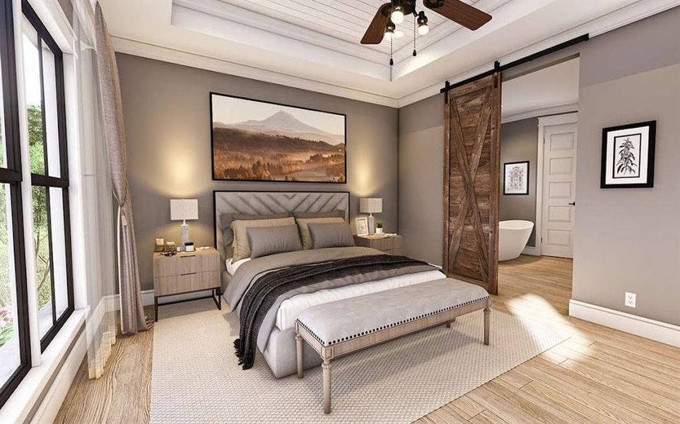 Furnished interior view inside a new home in , Carrollton (Image 5).