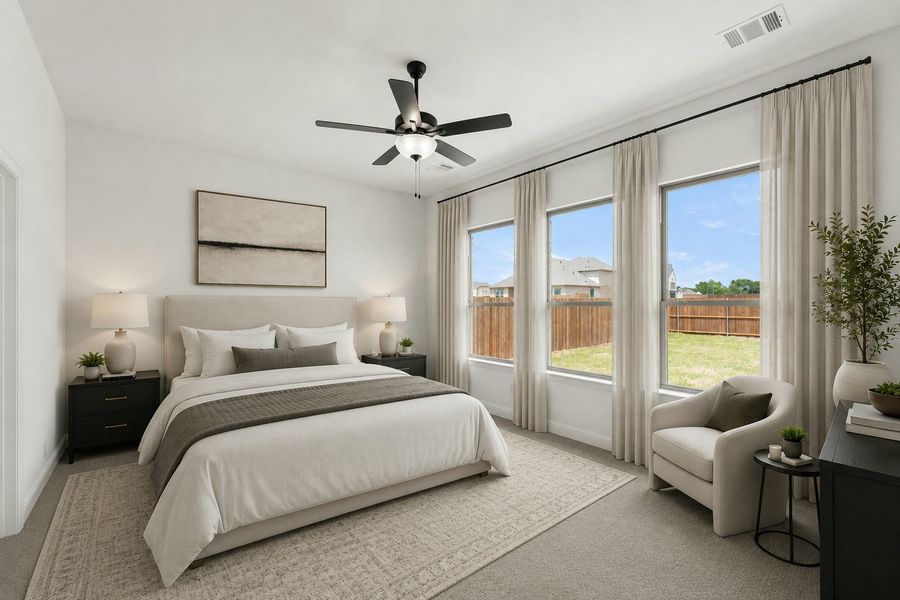 Representative furnished interior of a home built from the Houston by Kindred Homes in Westside Preserve, Midlothian (Image 7).