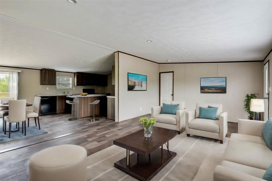 Furnished interior view inside a new home in , Santa Fe (Image 15).