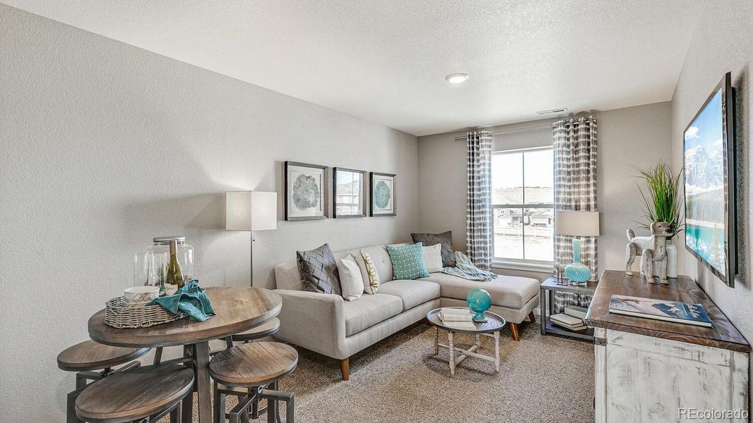 Furnished interior view inside a new home in Westgate, Greeley (Image 10). Furnished interior view inside a new home in Westgate, Greeley (Image 10).