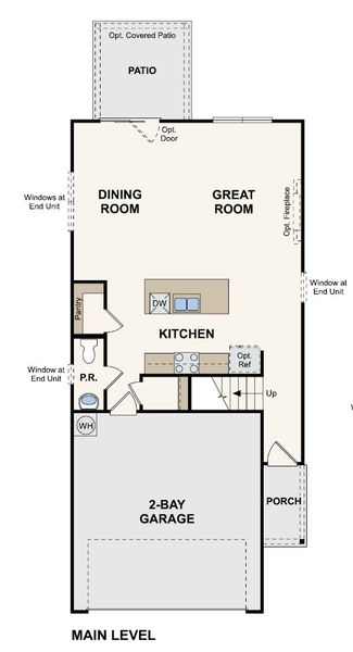 2D floor plan layout of this home in Sherwood Square, Flowery Branch, GA (Image 3).