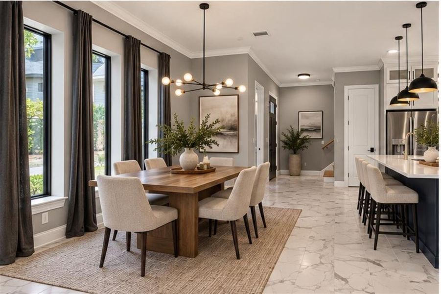 Furnished interior view inside a new home in , Tampa (Image 8).