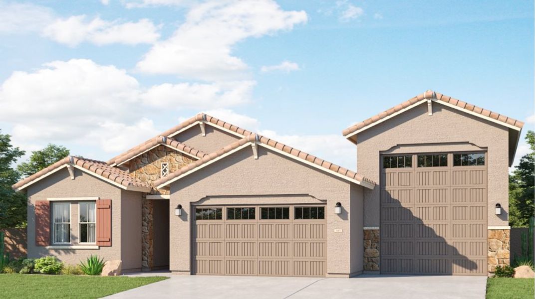 Front exterior of a home in the Asante: Destiny community, located in Surprise, AZ (Image 10).