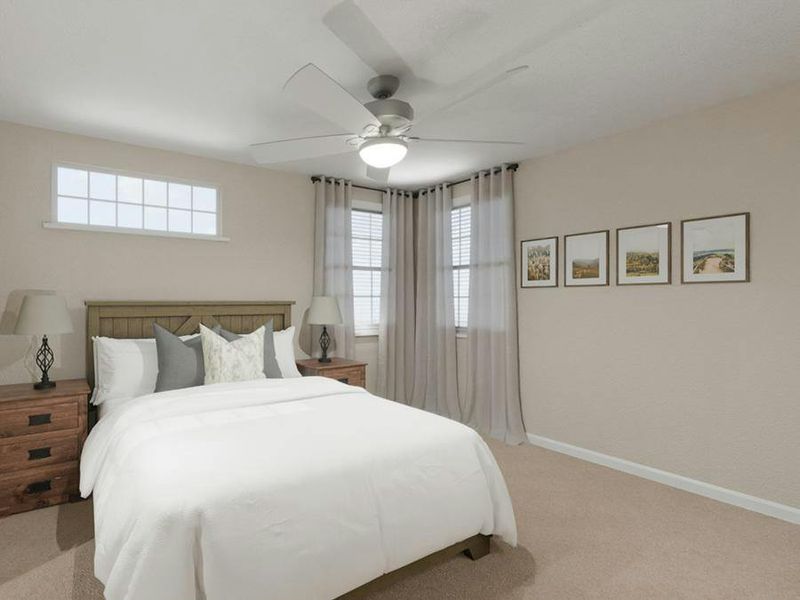 3 large secondary bedrooms are also located upstairs.