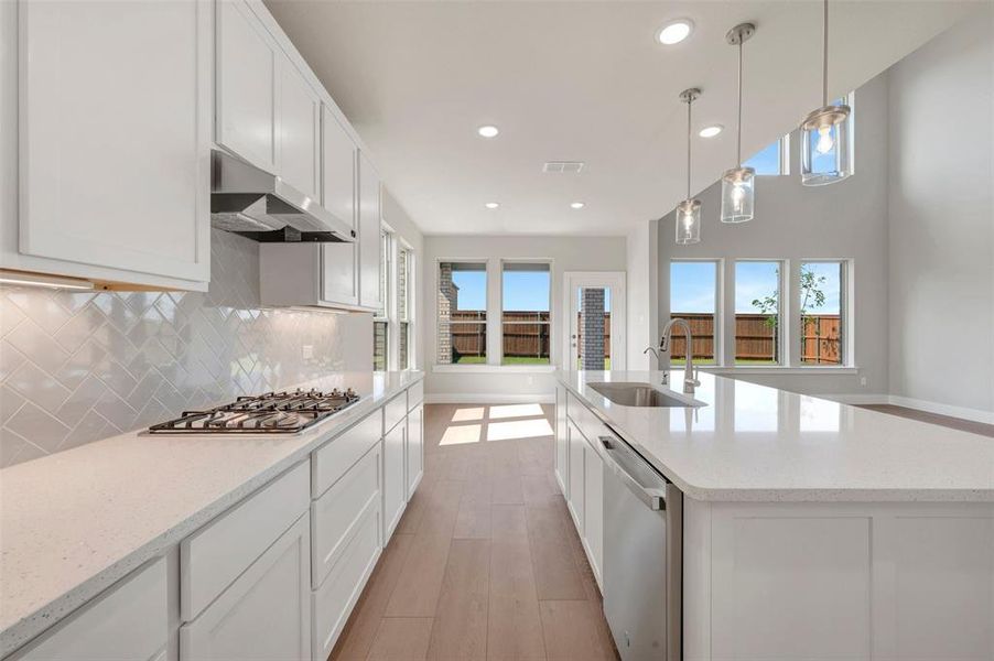 Furnished interior view inside a new home in Lily Creek at Sutton Fields, Aubrey (Image 4).