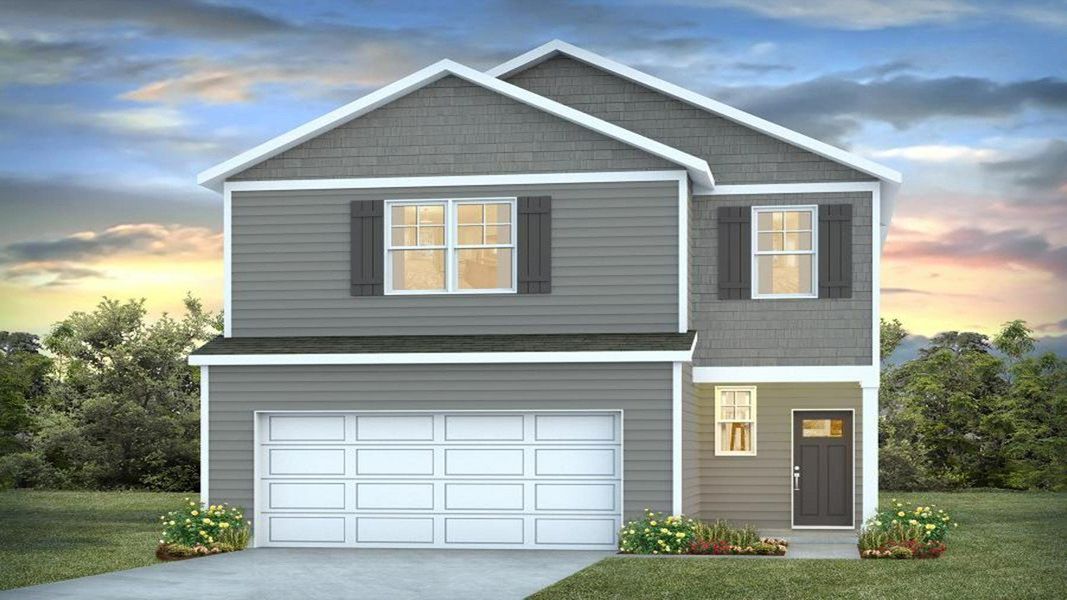 Representative exterior photo of a completed home built from the MANNING by D.R. Horton in Gates Village, Lugoff, SC (Image 6).