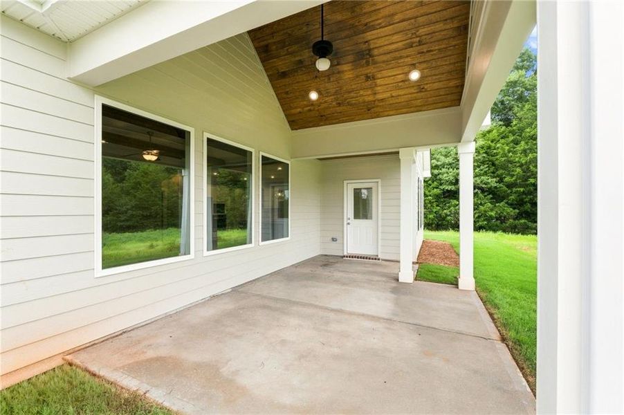Exterior details and patio area of a home in , Hampton (Image 25).