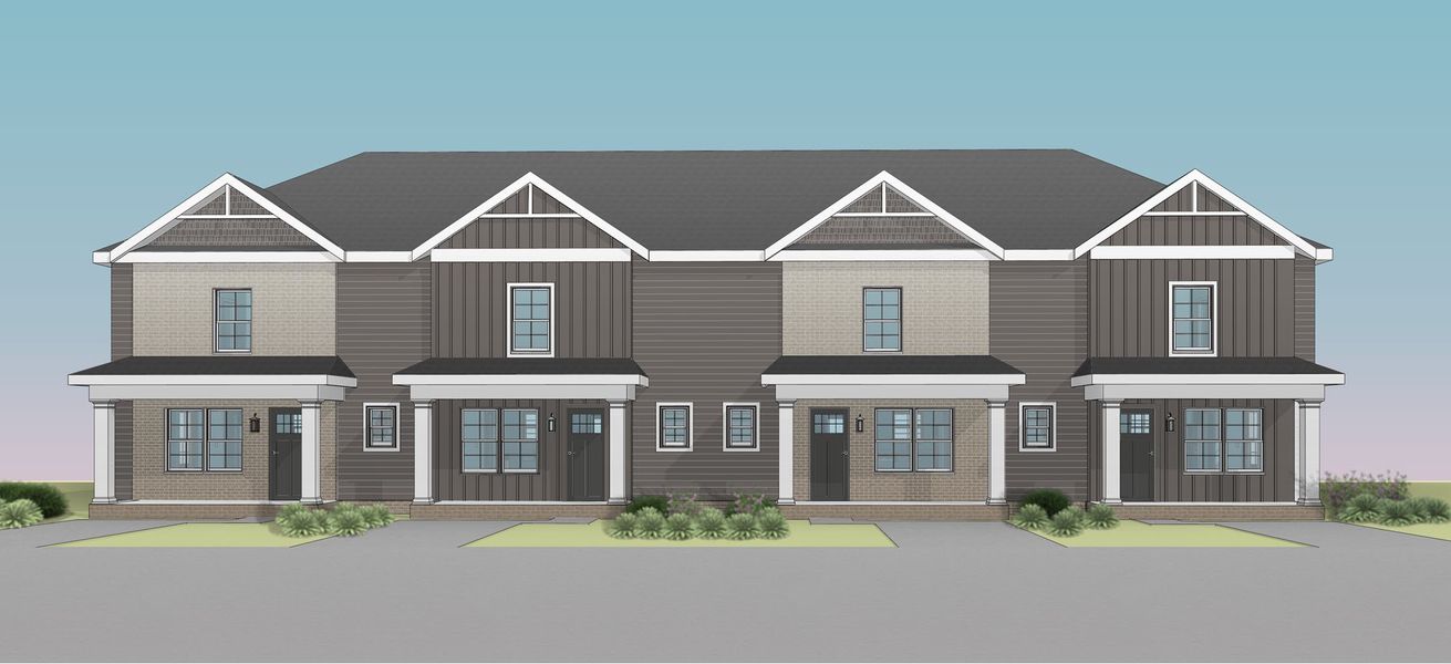 Architectural rendering of home exteriors planned for The Exuma in Ooltewah, TN (Image 3).