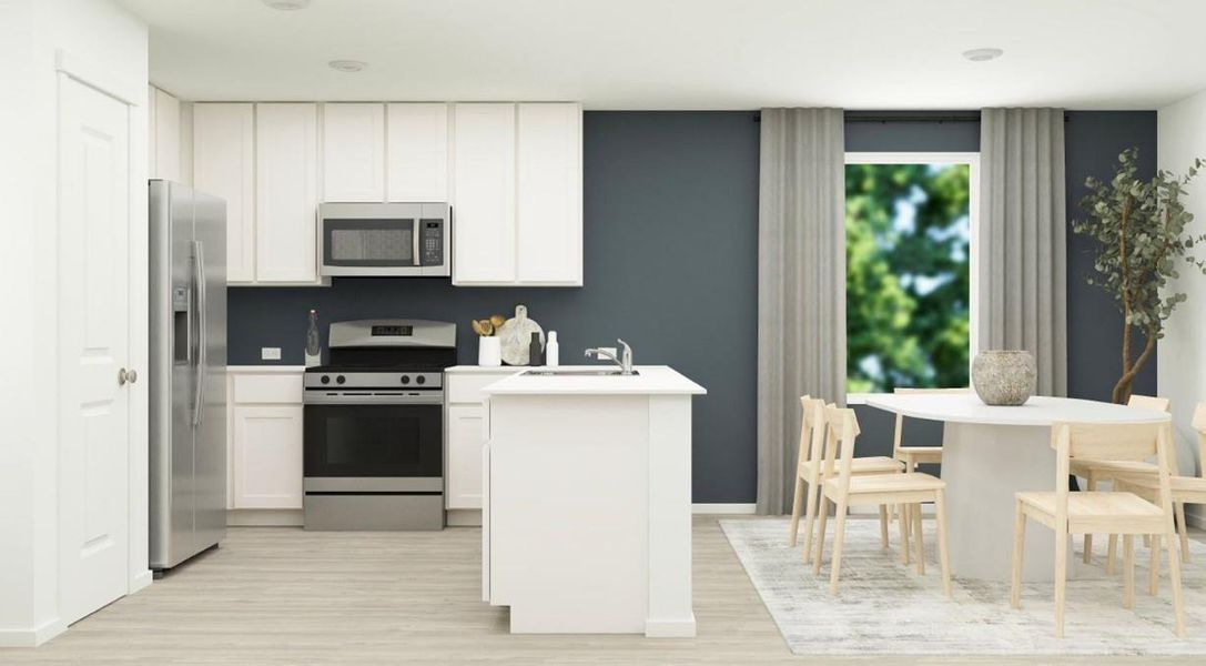 Pics are not of actual home.  They are a representative of a home of the same floor plan