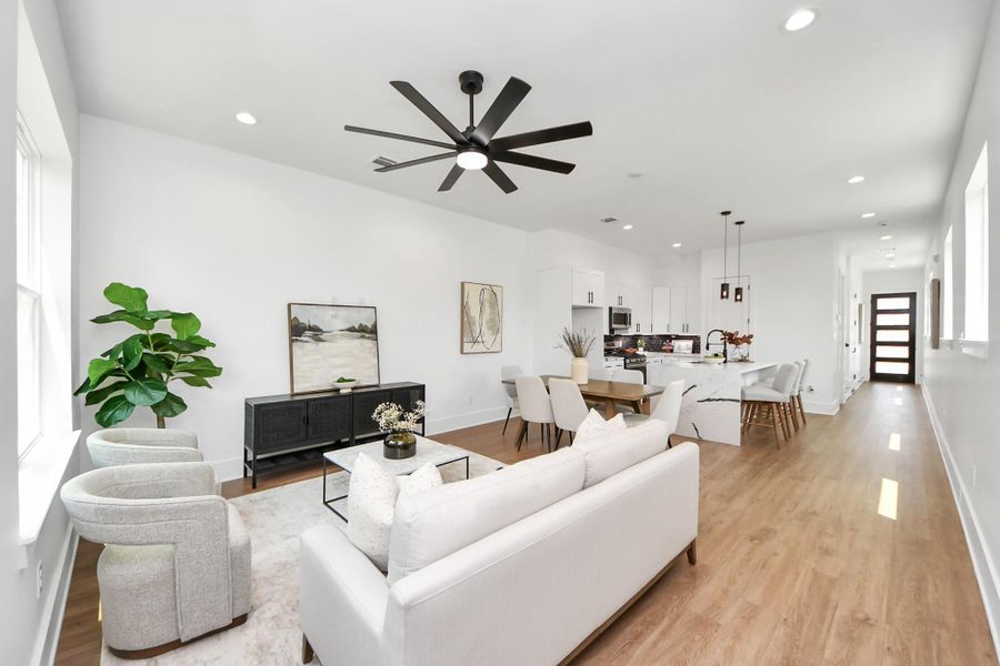 Furnished interior view inside a new home in , Houston (Image 16).